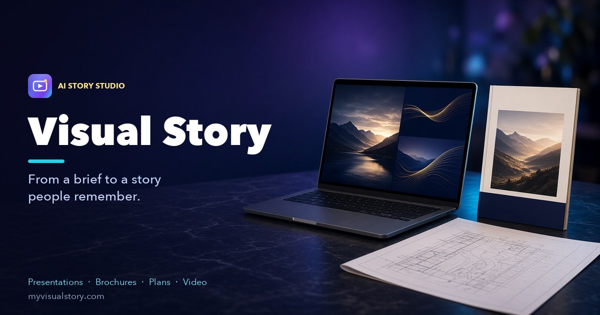 Visual Story Studio — AI presentation and brochure software